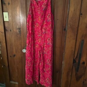 Pink flower jumpsuit